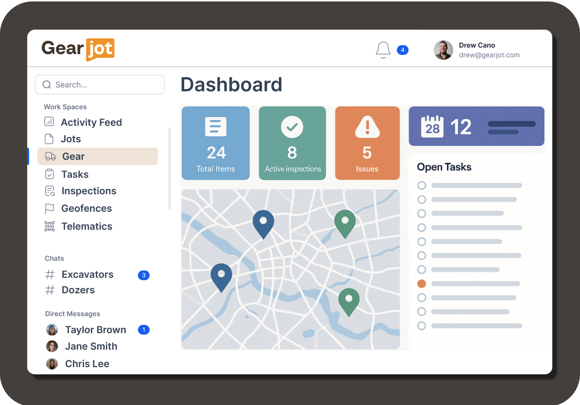 GearJot Dashboard